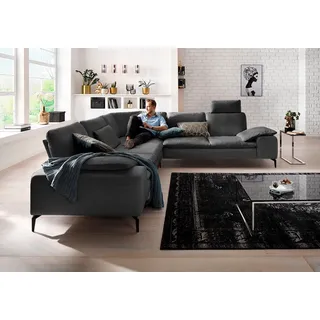 W.SCHILLIG Ecksofa "valentinoo, Designsofa, elegant und bequem, L-Form" mit Sitztiefenverstellung, Breite 318 cm, graphit z59