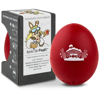 Apres Ski PiepEi - Singende Eieruhr zum Mitkochen - Eierkocher für 3 Härtegrade - Spielt Skandal im Sperrbezirk - Lustiges Kochei - Musik Eggtimer - Brainstream