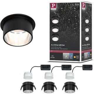 Paulmann Gil Coin 3StepDim 3x rund schwarz matt/Eisen