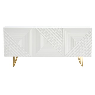 Design-Sideboard weiß und vergoldet B160 cm OZEN