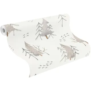 Kindertapete RASCH, grau, B:0,53m L:10,05m, Vlies, Tapeten, Kindertapete