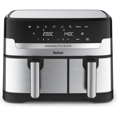 Tefal EY905D Dual Easy Fry & Grill, edelstahl, Fritteuse, Silber