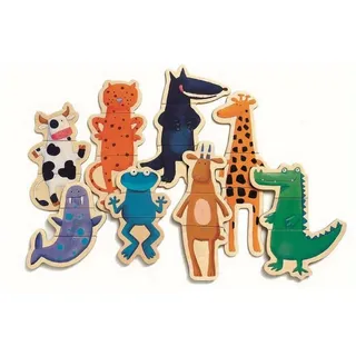 Djeco Verrückte Tiere Magnetpuzzle - Multicolor - One Size