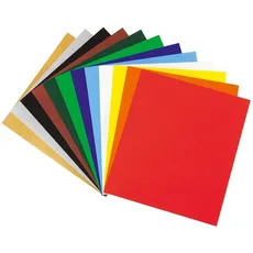 Bild Buntpapier gummiert farbsortiert 80 g/qm 12 Blatt
