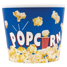 Procos 91639 - Popcorneimer aus Kunststoff, mit Popcorn Motiv, 2,2 Liter, Geburtstag, Gartenparty