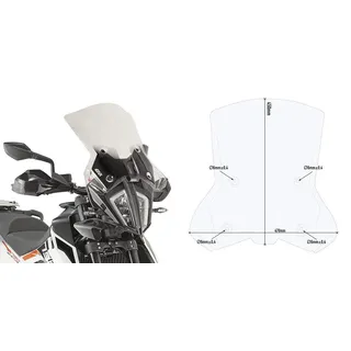 Windschild transparent, 450 mm x 470 mm (H x B)