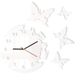 Flexistyle Moderne Wanduhr 30 cm 3D DIY weiß