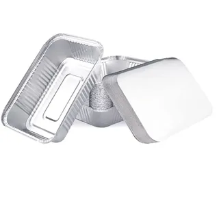 Miamex 25 Einweg-Schalen aus Aluminium, mit Deckel, für den Transport von Lebensmitteln – Einfrieren – Grill – Backen im Backofenvv – Kochen (1000 ml)