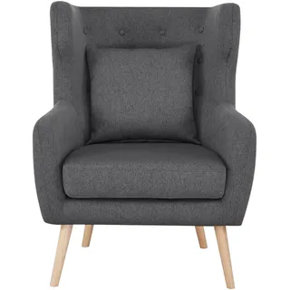 Home Affaire Ohrensessel Yamuna Polyester 85 x 100 x 85 cm Grau mit Rollen