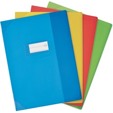 OXFORD 50 Heftschoner A4 mit Lasche Lesezeichen Strong Line PVC transparent 15/100 verschiedene Farben