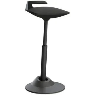Aeris Bürohocker , Schwarz , Textil , Uni , Säule, rund , 38x51-84x38 cm , Made in Germany , Büromöbel, Bürostühle, Bürohocker