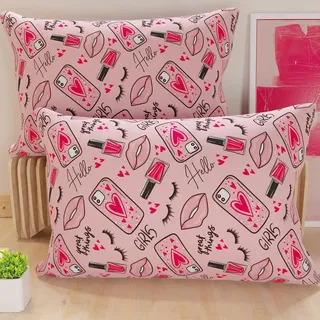 PETTI Artigiani Italiani - Kissenbezüge für Bett, 1 Paar Kissenbezüge 50 x 80 cm, Kissenbezug, Kissenbezüge aus hypoallergener Mikrofaser, hergestellt in Italien, Lipstick Rosa