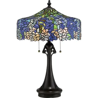 Elstead Lighting Cobalt Tiffany Tischleuchte Blau Grün