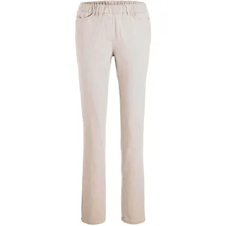 GOLDNER Regular-fit-Jeans »Edel geschmückte Jeansschlupfhose LOUISA«, beige
