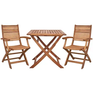 Butlers Gartenmöbel-Set (3-teilig) Somerset , Braun , Holz , Gartenmöbel, Gartengarnituren, Gartenmöbel-Sets