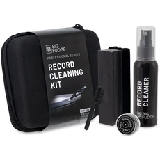 Big Fudge Professional Series Vinyl Record Cleaning Kit - Includes Velvet Vinyl Cleaner Brush, Cleaning Fluid & Stylus Gel - Padded Storage Case
