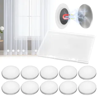 10 Paare Duschvorhang Magnet, Weiß Magnetische Duschvorhang Beschwerer, Runde Duschvorhang Gewicht, Duschvorhang Magnete Unten für Duschvorhänge, Gardinen, Tischtücher