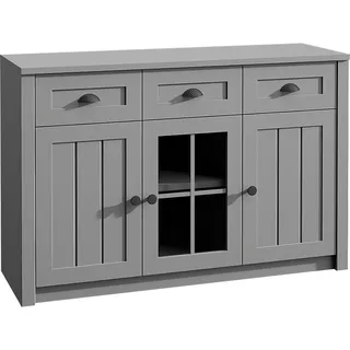 HolzKommoden Sideboard Schrank Kommoden Holz Schränke Neu Anrichte Möbel - Grau