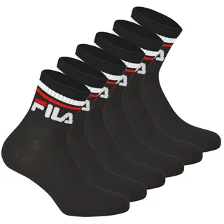 Fila Unisex Socken 6er Pack schwarz