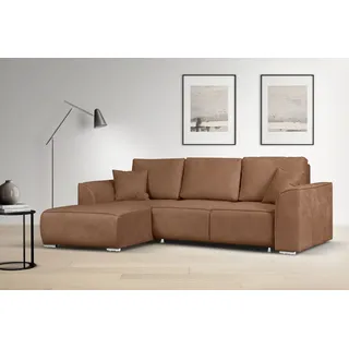 OTTO home "BEATRICE optionale Schlafsofa mit Bettkasten, B/T/H: 265/170/86 cm", L-Form, wahlweise auch mit Bettfunktion und Bettkasten,