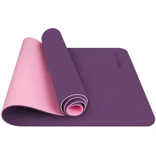 Toplus Gymnastikmatte, Yogamatte Yogamatte Gepolstert & rutschfest für Fitness Pilates Gymnastik mit Tragegurt (Lila-Pink)