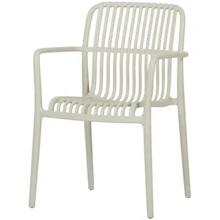 VCM Iben Gartenstuhl 56 x 58 x 83 cm sandfarben stapelbar mit Armlehne