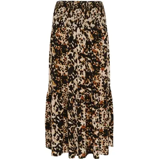 KAFFE Midirock "Damen Rock KAmaxi", leopard print