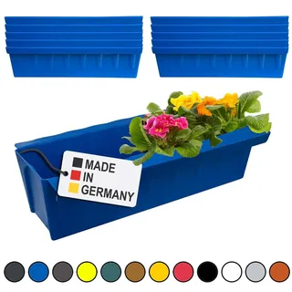 Paletten Blumenkasten 10er-Set Blau Einsatz zum an- & Einhängen Pflanzkasten
