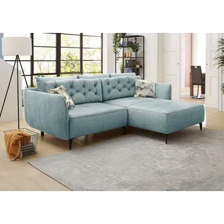 Jockenhöfer Ecksofa Retrolook mit Wellenfederung 251x110cm