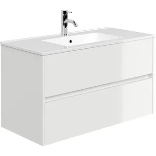 Posseik Badmöbel Limes und Waschtisch 2 Greifraum Auszüge 100 cm Eiche Gold