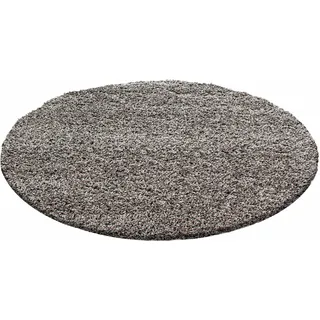 Ayyildiz Teppiche Hochflor-Teppich »Life Shaggy 1500« rund 30 mm Höhe auch in rechteckig, Wohnzimmer, Langflor, große Farbauswahl, grau