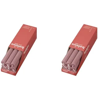 Bolsius - Rustik Stabkerzen - Altrosa - 9 Stück - 27 x 2.3 cm - Länge Brenndauer 13 Stunden - Unparfümierte - Natürliches Pflanzenwachs - Ohne Palmöl (Packung mit 2)