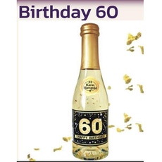 AV 56015 Piccolo Secco mit 22 Karat Blattgold Gold Happy Birthday Geburtstag 60 Perlwein