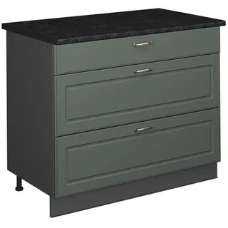 Vicco Unterschrank Fame-Line 100 x 82 x 60 cm Grün-Gold