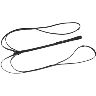 Covalliero Dreieckszügel, Ausbinder, Wienerzügel, Full, Leder, schwarz, verstellbar