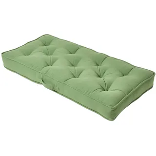 Homescapes Sitzauflage für Zweisitzer-Sofa 100 x 48 cm Grün