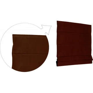 Basic Raffrollo Faltrollo 120x175 cm Schoko Braun Raffgardine - Braun