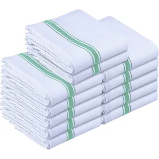 Utopia Towels 12er Pack Küchentücher 38 x 64 cm Geschirrtücher aus 100% Baumwolle super saugfähig Maschinenwaschbare Geschirrhandtücher (Grün)