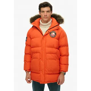 Superdry Everest LONGLINE BAFFLED Parka - Bold orange M