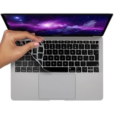 MyGadget Tastaturschutz QWERTY für Apple MacBook Air 13 Zoll (2020-2022 M1 Chip) - Folie für spanische Tastatur - Keyboard Cover - Schwarz