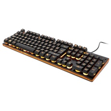 Deltaco Orange LED - Gaming Tastaturen - Belgien Französisch - Schwarz