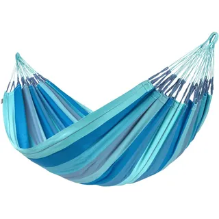 La Siesta Hängematte , Blau, Hellblau, Dunkelblau , Textil , 160x350 cm , Gartenmöbel, Gartenschaukeln, Hängematten
