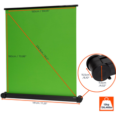 Bild von Mobile Chroma Key Green Screen 150 x 180 cm