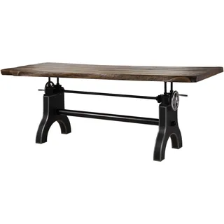 MASSIVMOEBEL24.DE Esstisch Mango 240x100x80-101 höhenverstellbar natur geölt Manchester #104