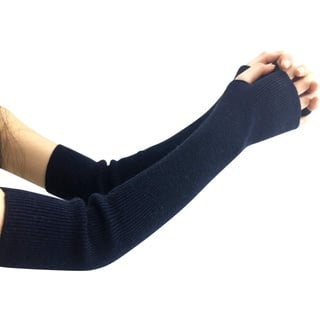 Amorar Damen Winter Handschuhe Gestrickte Armstulpen Kaschmir Armwärmer Lange Fingerlose Pulswärmer Hand-Stulpen Handwärmer Armhülse