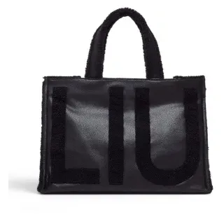 Liu Jo für Damen. 2F6037-E0021 Große Tote-Tasche mit schwarzem Logo (OSFA), Lässig, Polyester