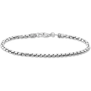 Thomas Sabo Herren Venezia-Armband, 925er Sterlingsilber geschwärzt, Länge 17,5 cm,