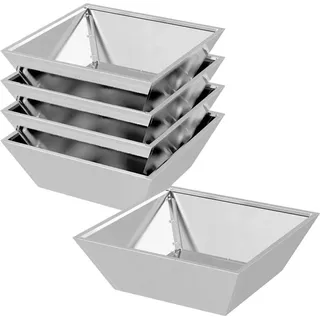 Garten-Pflanzgefäß 5 pcs Silber 50 x 50 x 15 cm Edelstahl - Silber