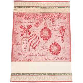 Filet Weihnachtsgeschirrtuch 81 x 57 cm Rot