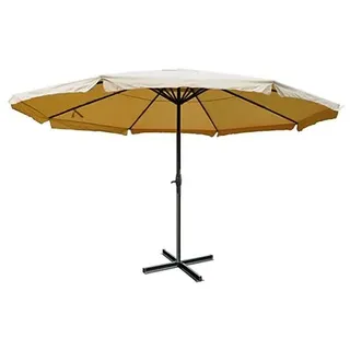 Mendler Meran Pro Ø 500 cm creme mit Volant ohne Ständer